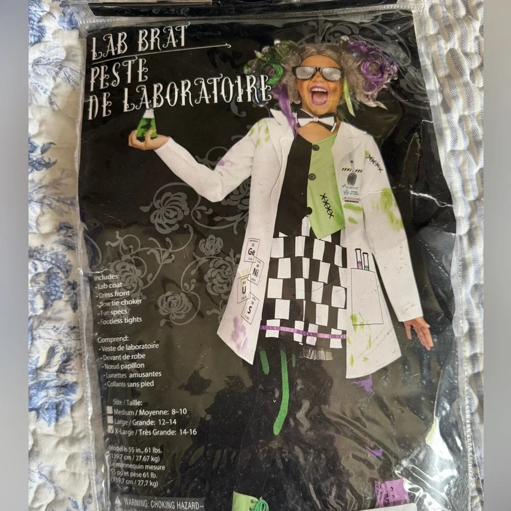 Lab Brat Kids Costume - White and Green